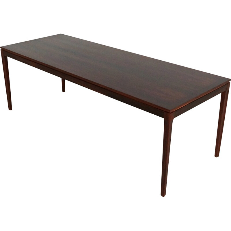 Vintage rectangular coffee table in Rio rosewood, 1950