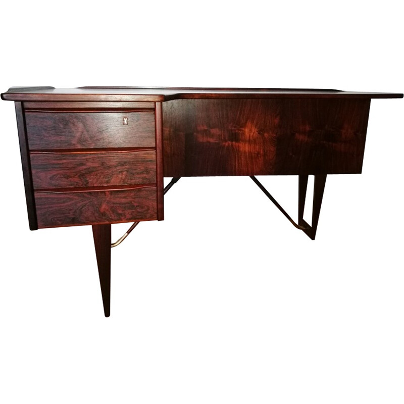 Rosewood boomerang desk by Peter Lovig Nielsen - 1960s