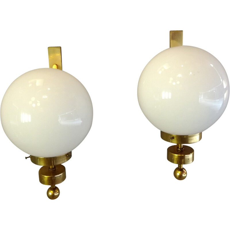 Bistro-style md-century orb wall light - 1970