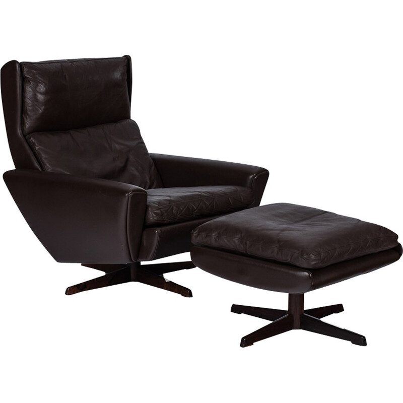 Fauteuil lounge et ottoman"Model 68" de Georg Thams - 1960