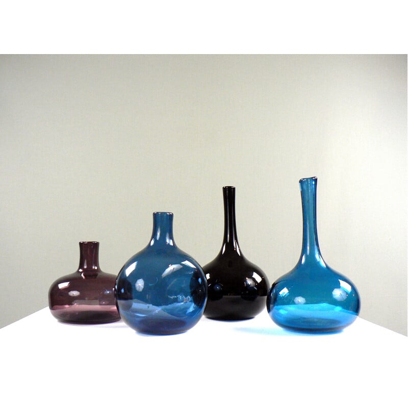 A set of 4 glass works by Claude Morin - 1970s