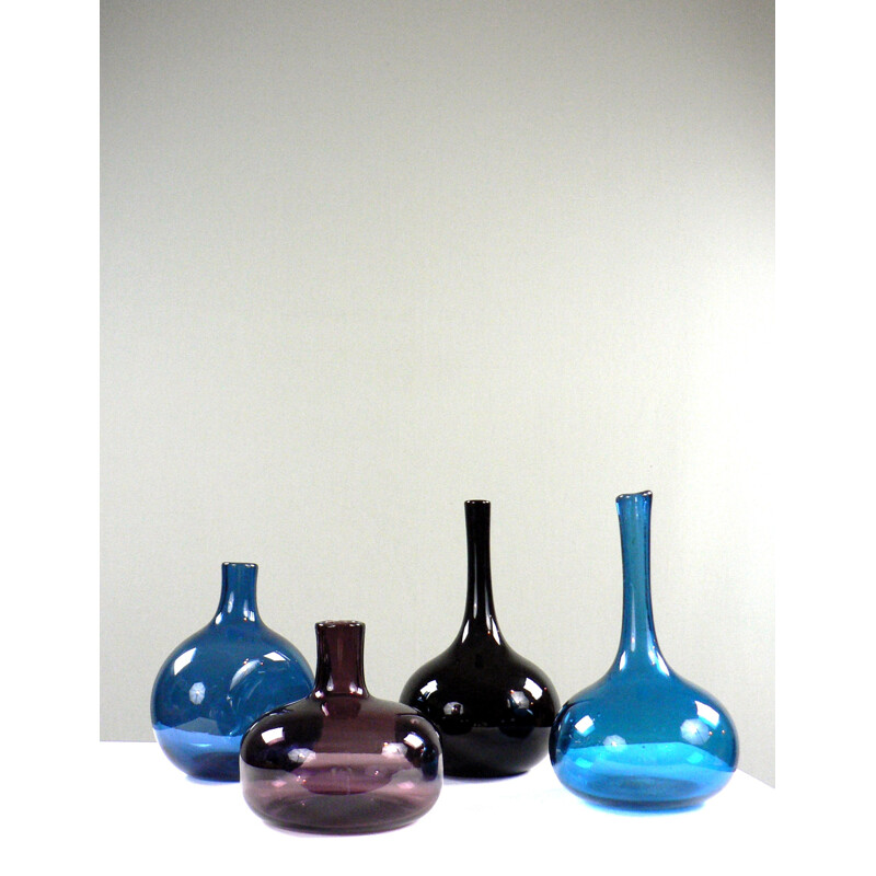Un ensemble de 4 verreries de Claude Morin - 1970