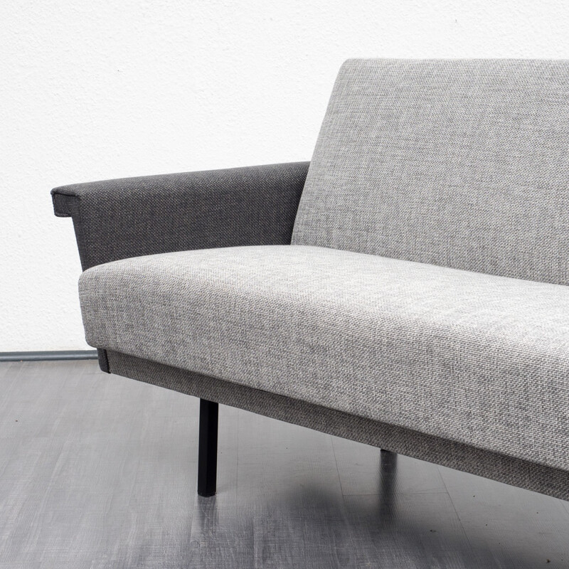Double tone grey three-seater sofa - 1960s