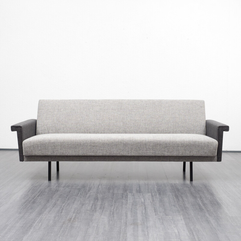 Double tone grey three-seater sofa - 1960s