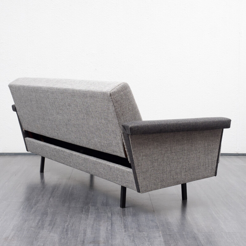 Double tone grey three-seater sofa - 1960s