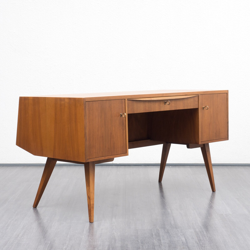 Mid-century walnut desk by Franz Ehrlich for VEB Deutsche - 1950s