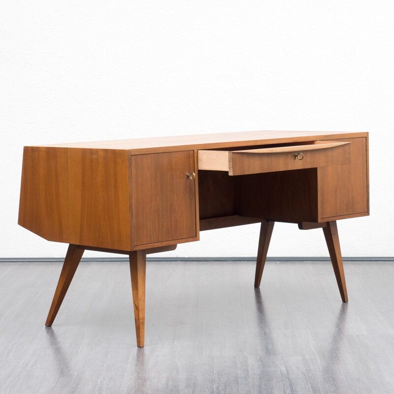 Mid-century walnut desk by Franz Ehrlich for VEB Deutsche - 1950s