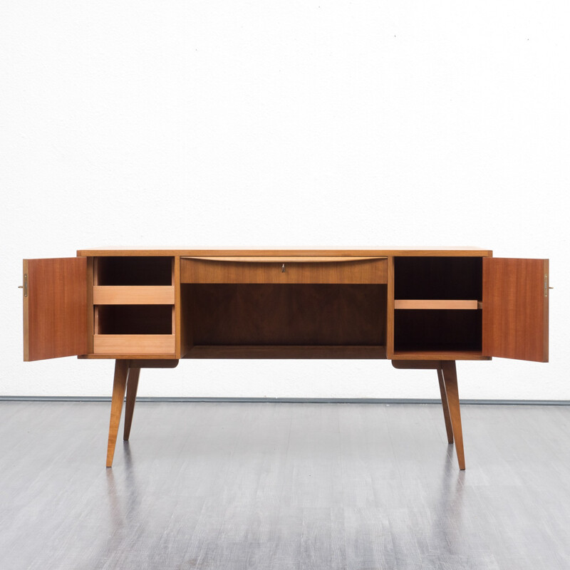 Mid-century walnut desk by Franz Ehrlich for VEB Deutsche - 1950s