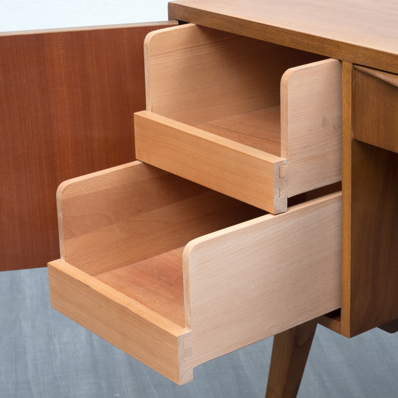 Mid-century walnut desk by Franz Ehrlich for VEB Deutsche - 1950s