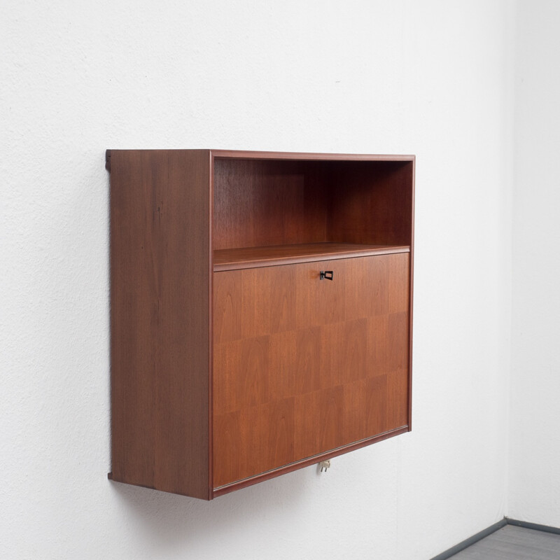 Mid-century teak wall desk - 1960s