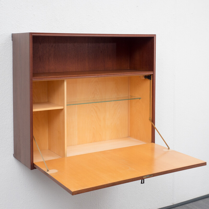 Mid-century teak wall desk - 1960s