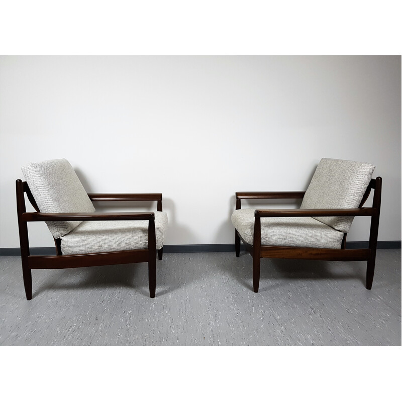Paire de fauteuils lounge vintage danois - 1960