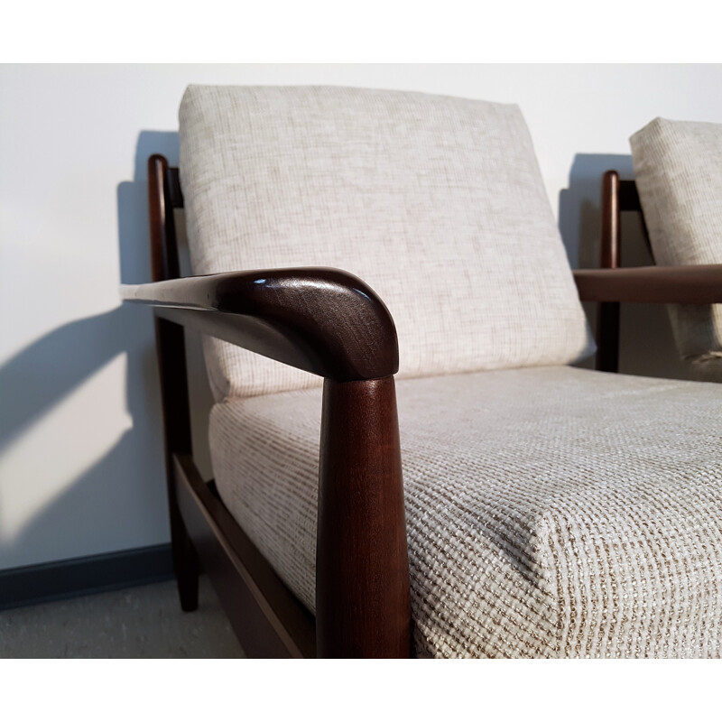 Paire de fauteuils lounge vintage danois - 1960