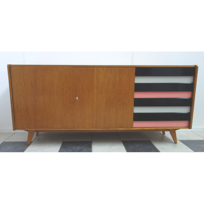 U460  pink sideboard by Jiri Jirouek for Interier Praha - 1960s