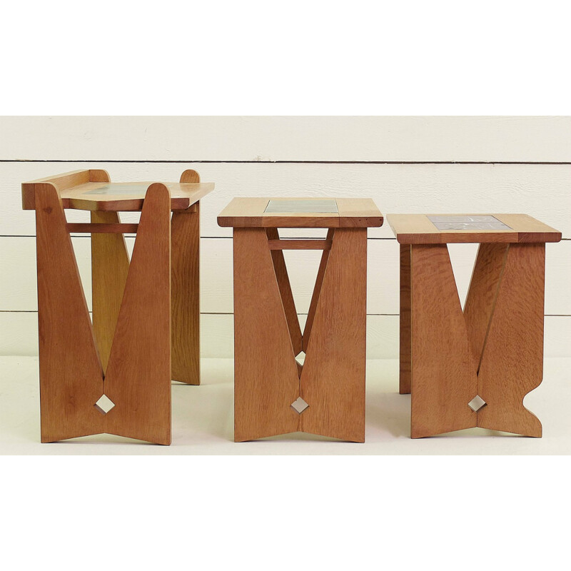 Nesting tables by Guillerme et Chambron - 1960s