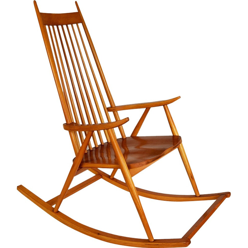 Chaise à bascule finlandaise de Varjosen Puunjalostus pour Uusikylä - 1960