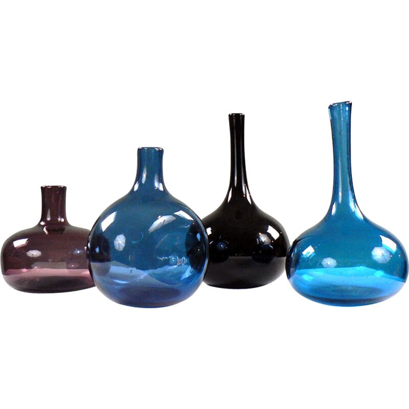 A set of 4 glass works by Claude Morin - 1970s