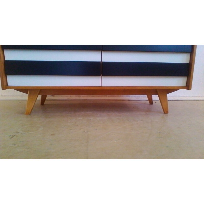 Retro black and white chest of drawers by Jiroutek - 1960s 