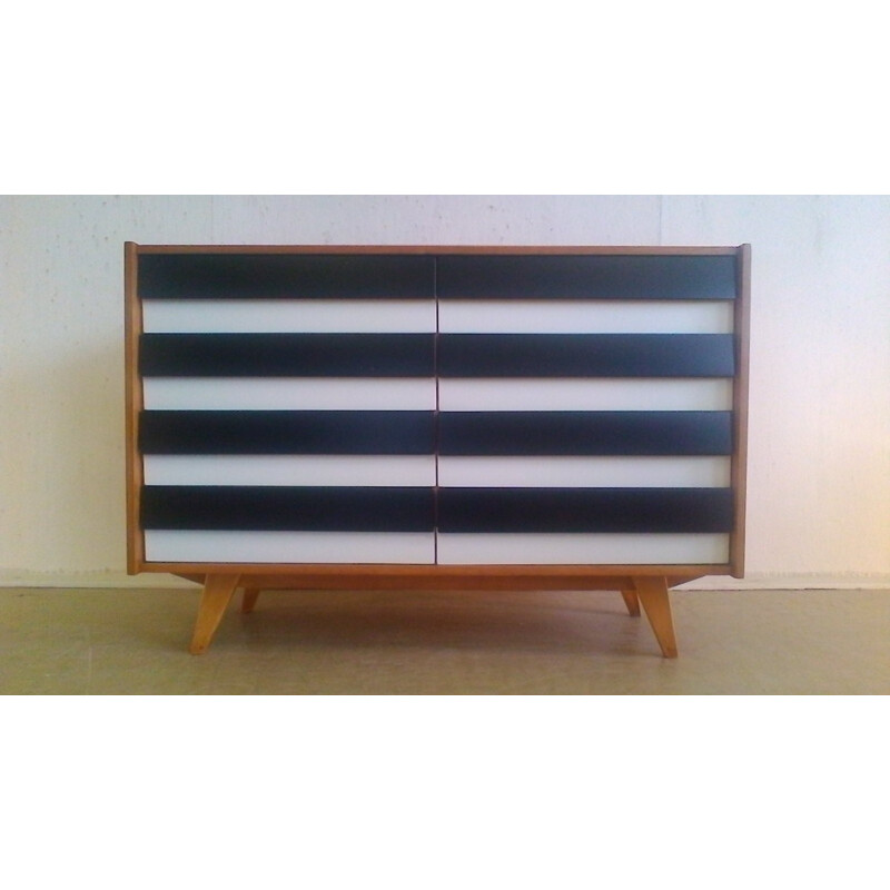 Retro black and white chest of drawers by Jiroutek - 1960s 