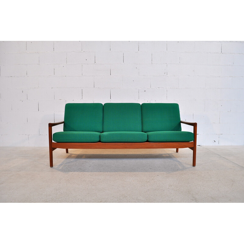 3 seater sofa "563" in teak, Hand OLSEN - 1960s