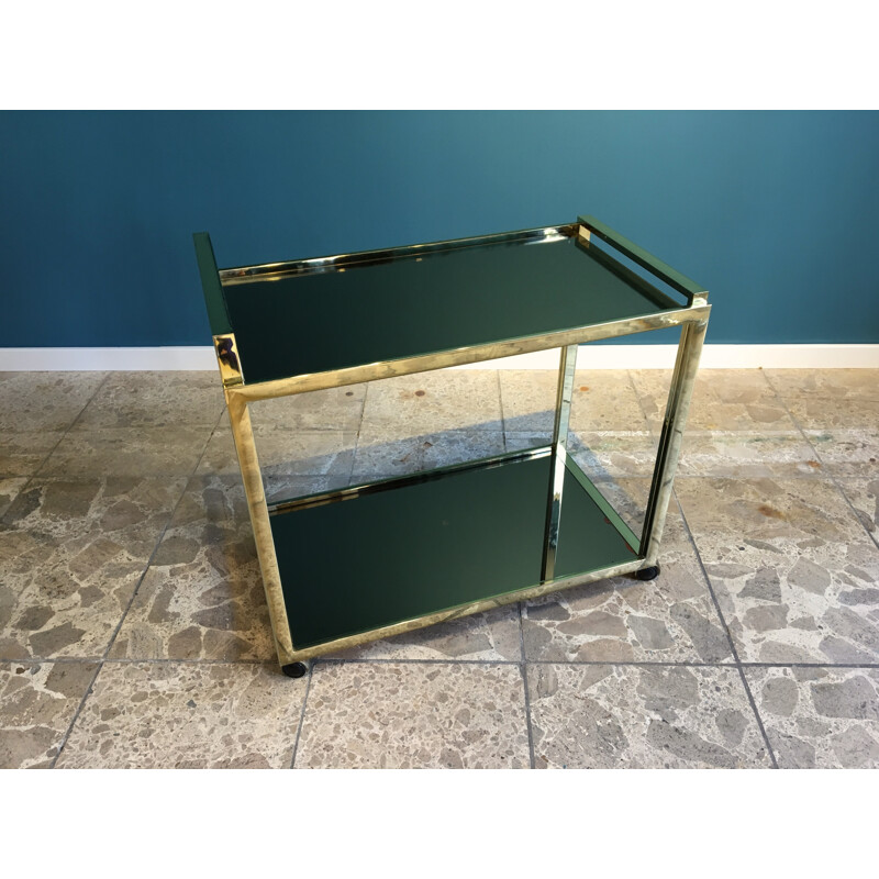 Vintage gilt metal trolley - 1980s