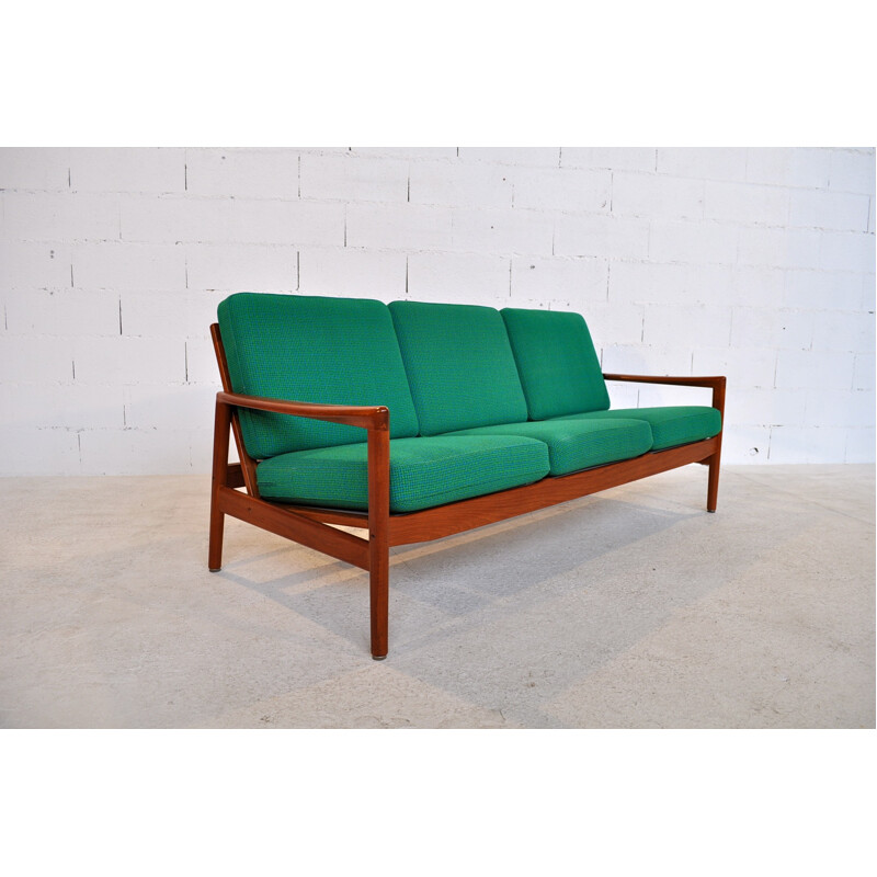 3 seater sofa "563" in teak, Hand OLSEN - 1960s