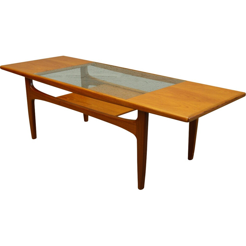 Vintage teak and glass coffee table produced by G-Plan - 1960s