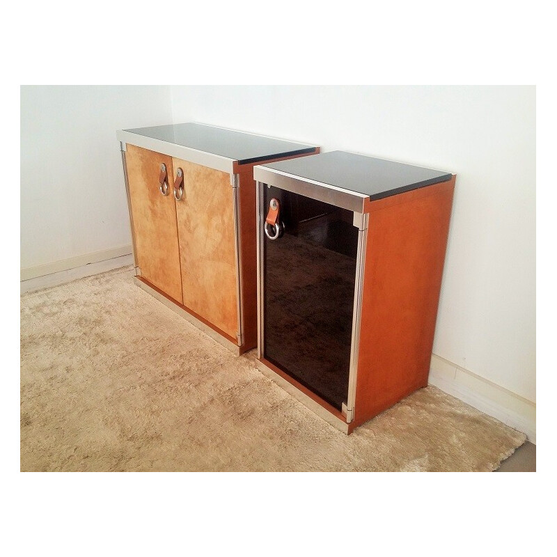 Suite of 4 italian storage furniture by Guido Faleschini - 1970s