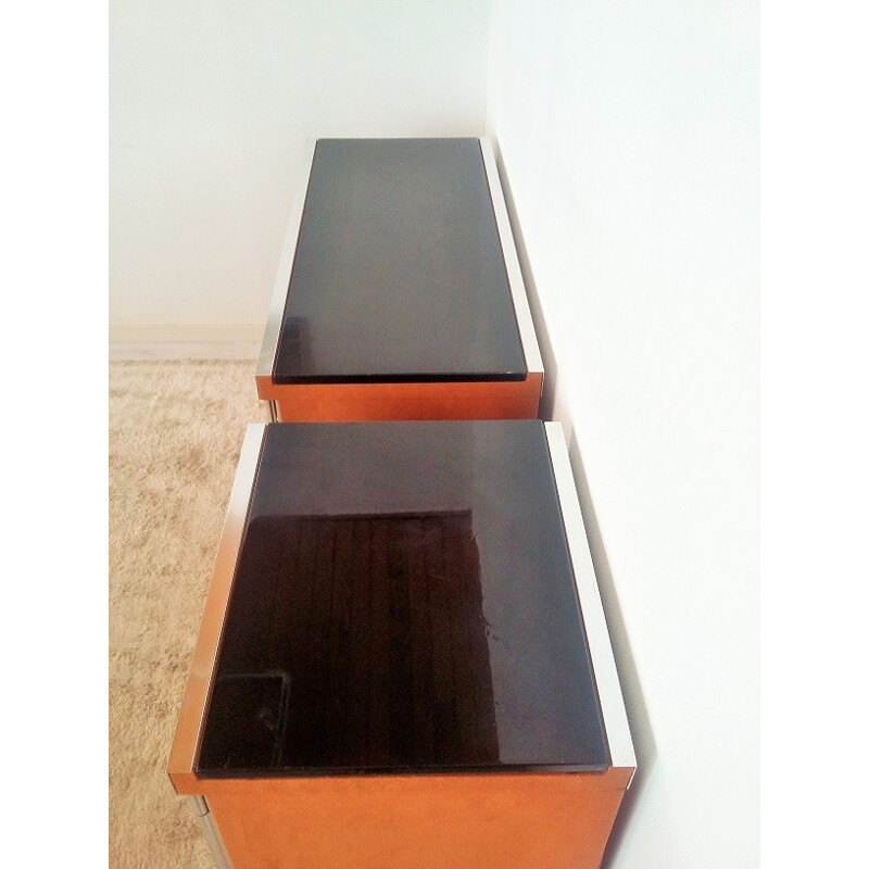 Suite of 4 italian storage furniture by Guido Faleschini - 1970s