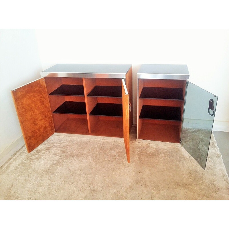 Suite of 4 italian storage furniture by Guido Faleschini - 1970s