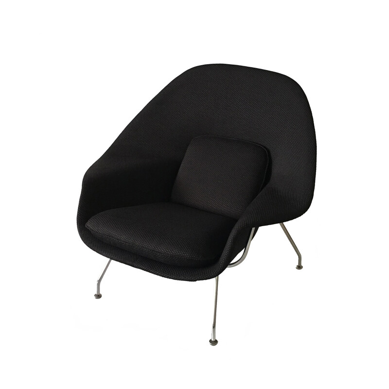 Black Womb chair with ottoman Eero Saarinen for Knoll International - 1940