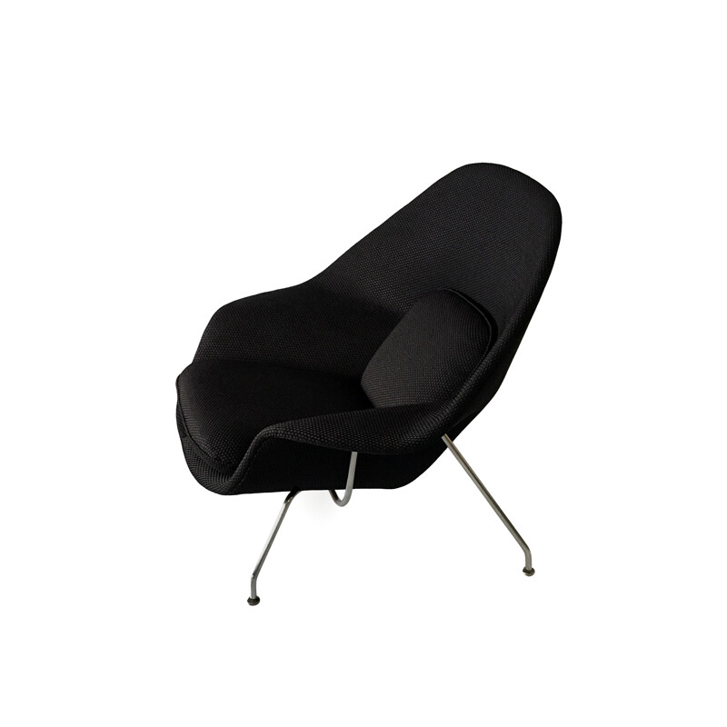 Black Womb chair with ottoman Eero Saarinen for Knoll International - 1940