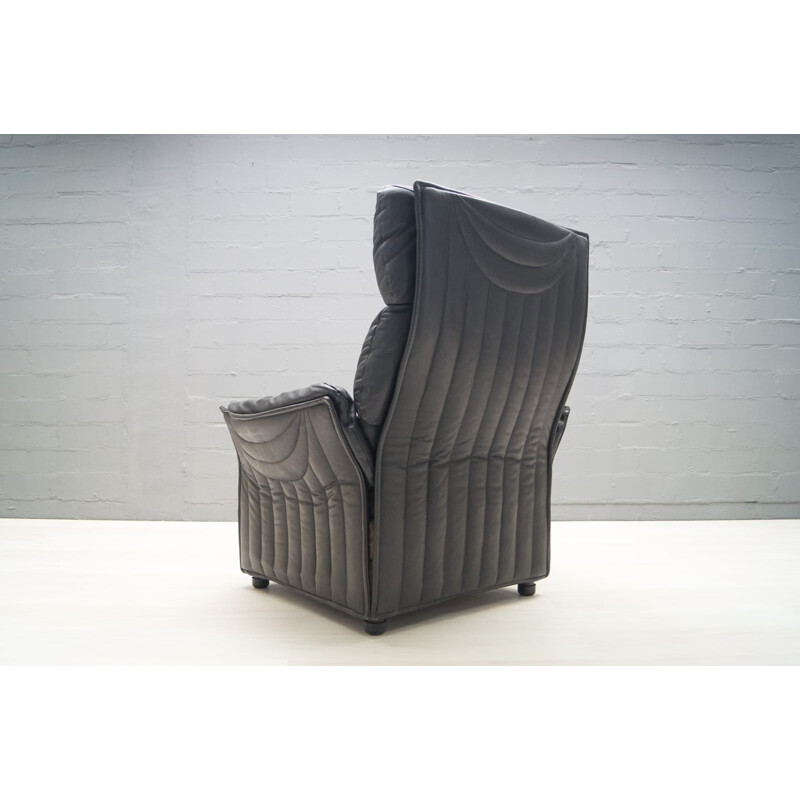 Vintage leather armchair produced by Airborne International - 1980s