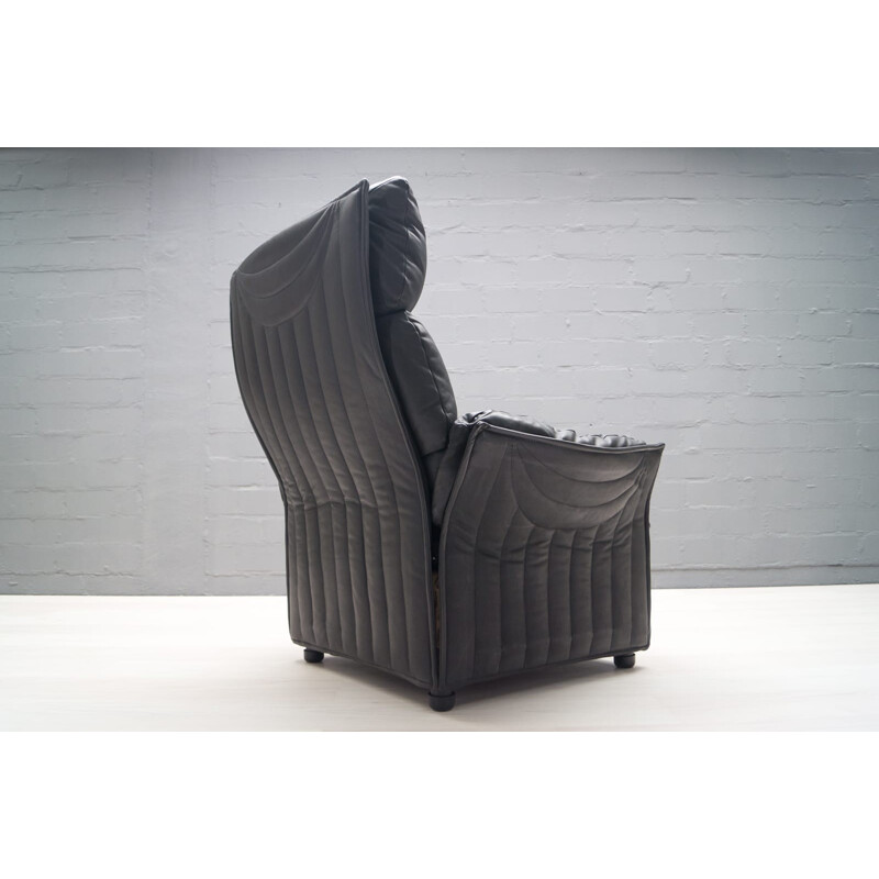 Vintage leather armchair produced by Airborne International - 1980s