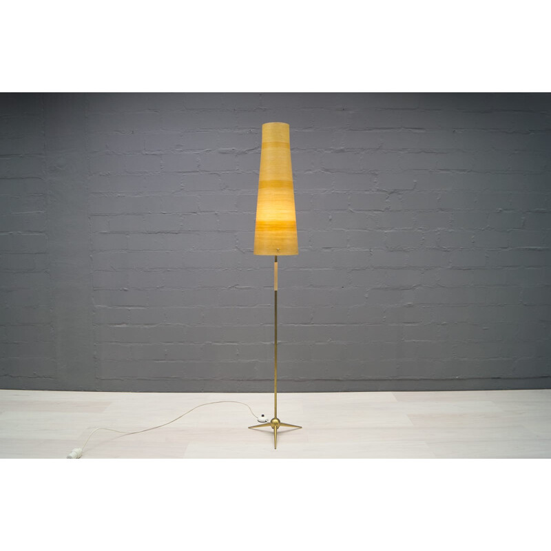 Brass Tripod Floor Lamp by Kalmar - 1950s