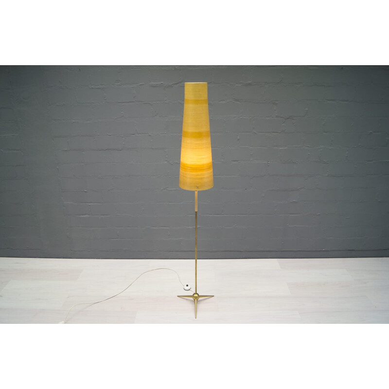 Brass Tripod Floor Lamp by Kalmar - 1950s