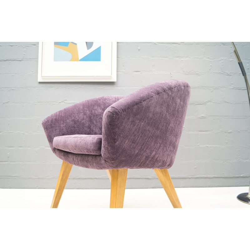 Mid-Century French Purple Cocktail armchair - 1950s