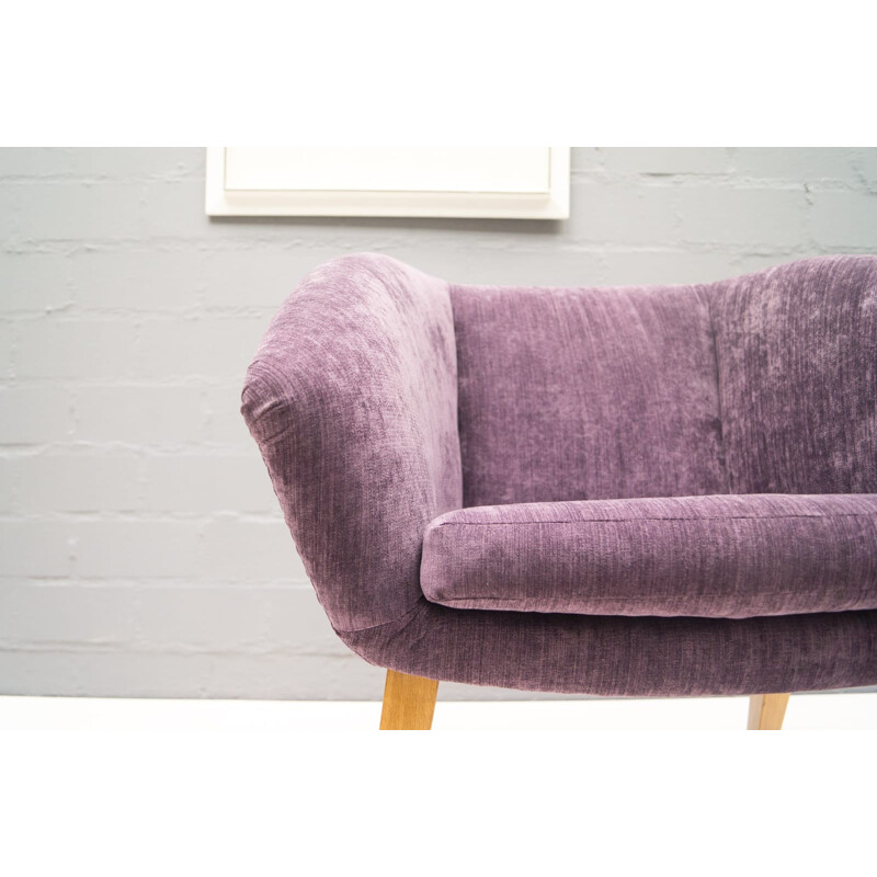 Mid-Century French Purple Cocktail armchair - 1950s