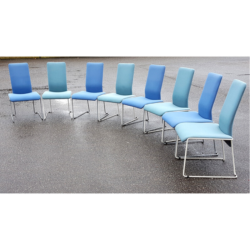 Set of 8 minimalist dining chairs by Walter Antonis - 1960