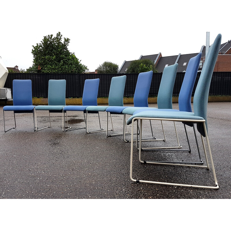 Set of 8 minimalist dining chairs by Walter Antonis - 1960