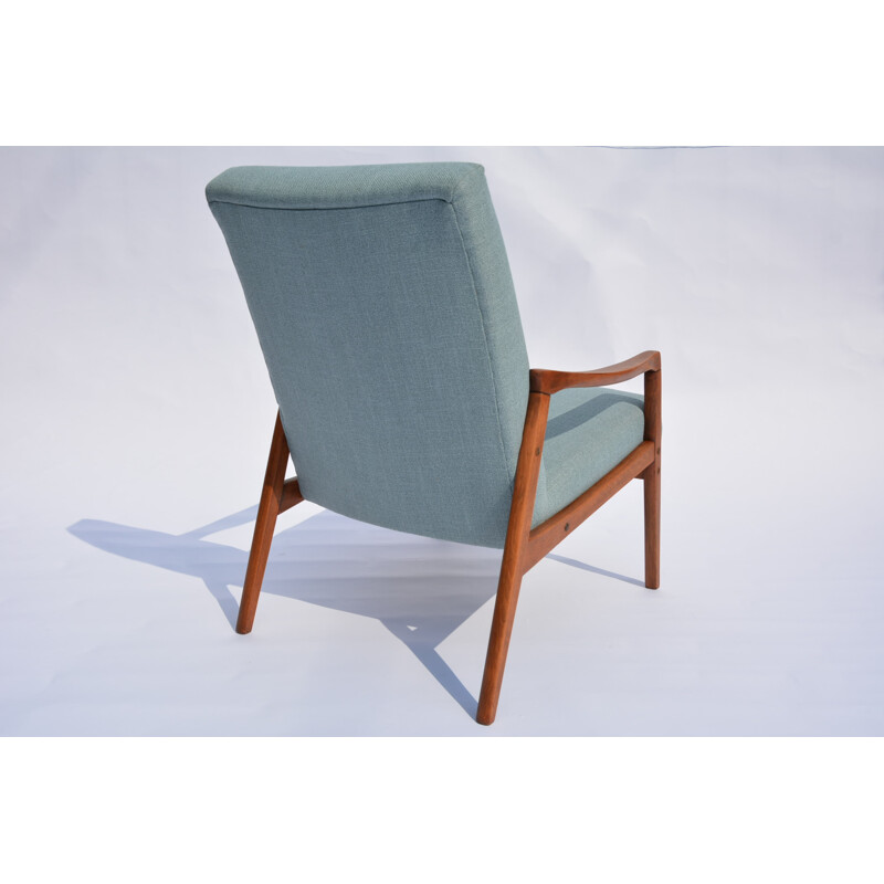 Mint green Czechoslovakian vintage armchair - 1960s