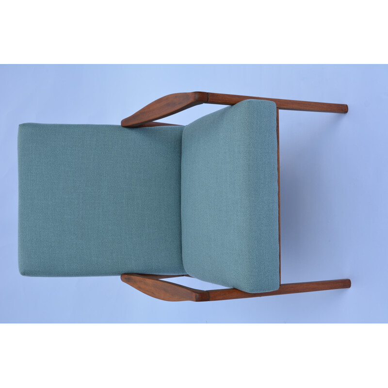 Mint green Czechoslovakian vintage armchair - 1960s