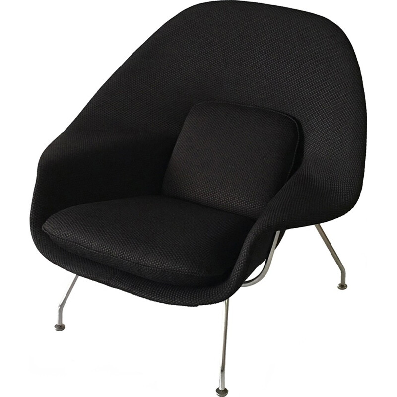 Black Womb chair with ottoman Eero Saarinen for Knoll International - 1940