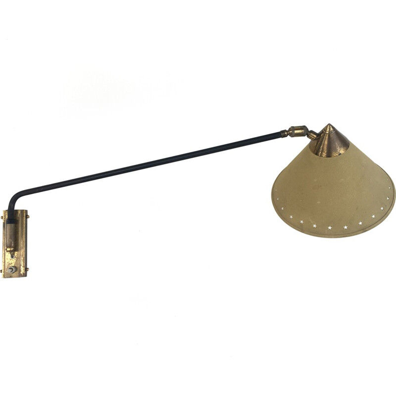 Vintage "Diablo" wall lamp by Rene Mathieu for Lunel - 1950s