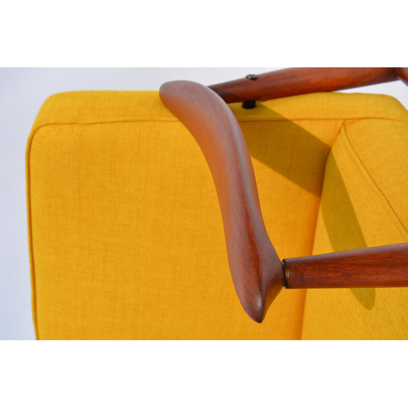 Vintage Warsaw yellow armchair - 1960