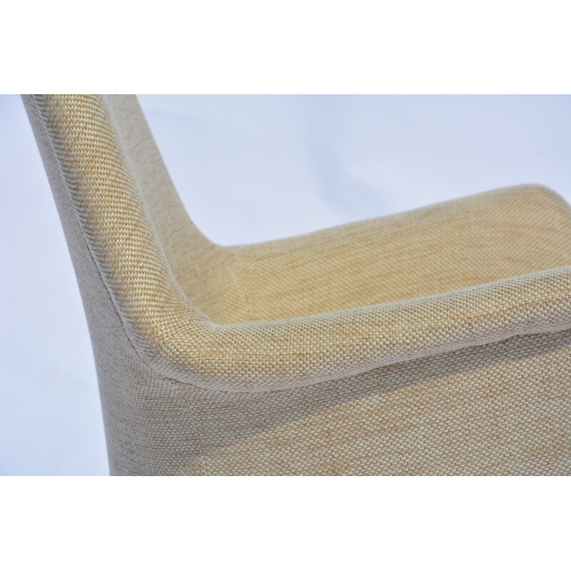 Square shell beige armchair - 19710s