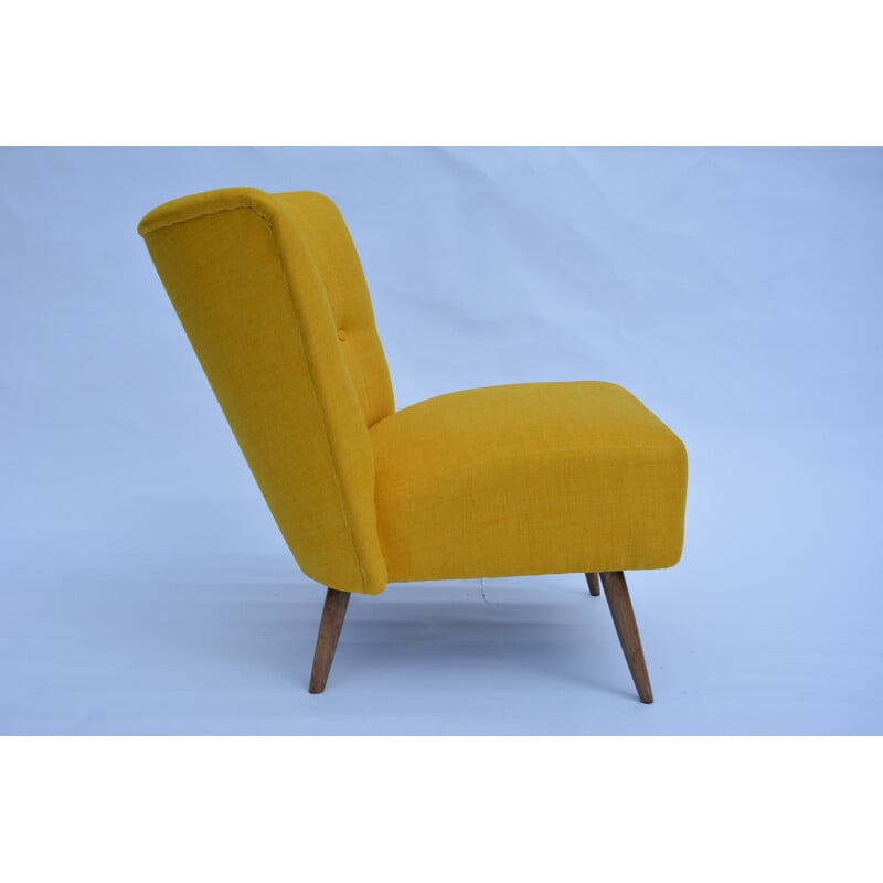 YELLOW COCKTAIL ARMCHAIRS - 1950s