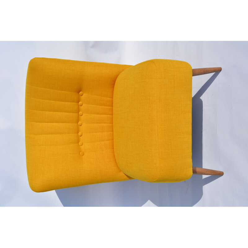 YELLOW COCKTAIL ARMCHAIRS - 1950s