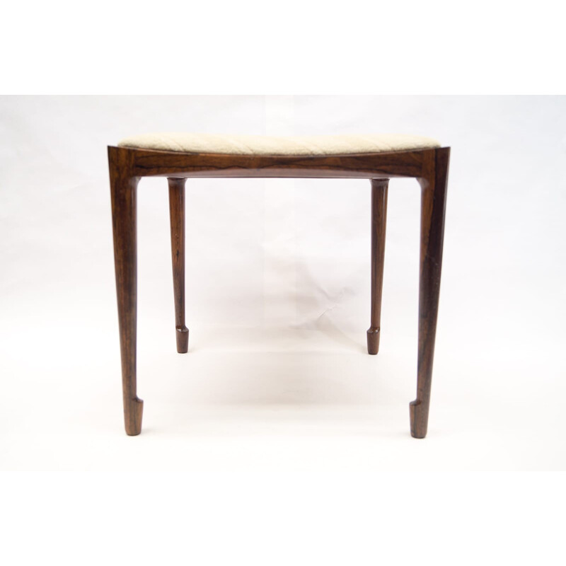 Rio Rosewood four-legged stool by Bernt Petersen for Wörts Möbelsnedkeri - 1960s