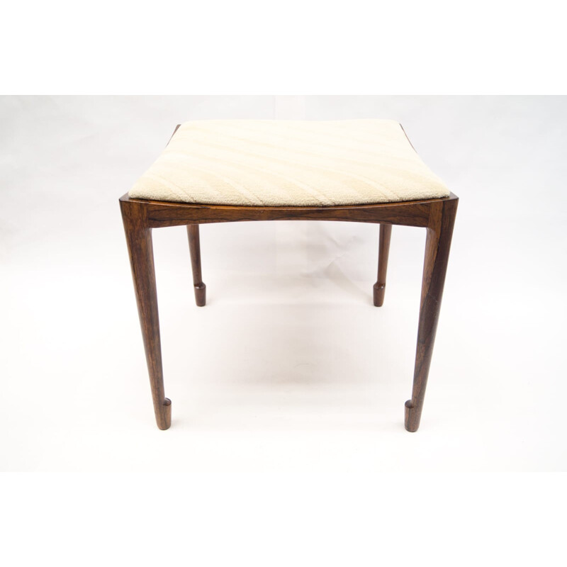 Tabouret 4 pieds en palissandre de Rio de Bernt Petersen pour Wörts Möbelsnedkeri - 1960